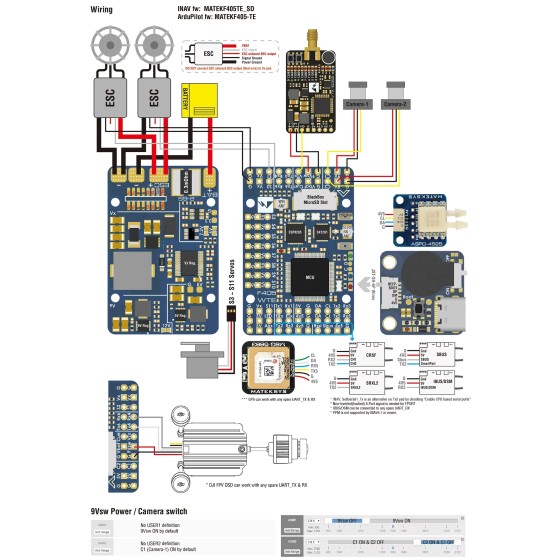 Wholesale Hot Sell Matek Systems F405-WTE WSE Fixed Wing Flight Controller